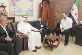 المبارك خلال لقاءه مدير التربية في دمشق